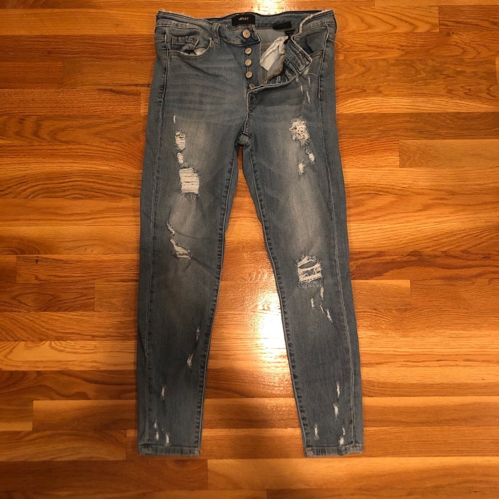 Vervet ripped skinny jeans